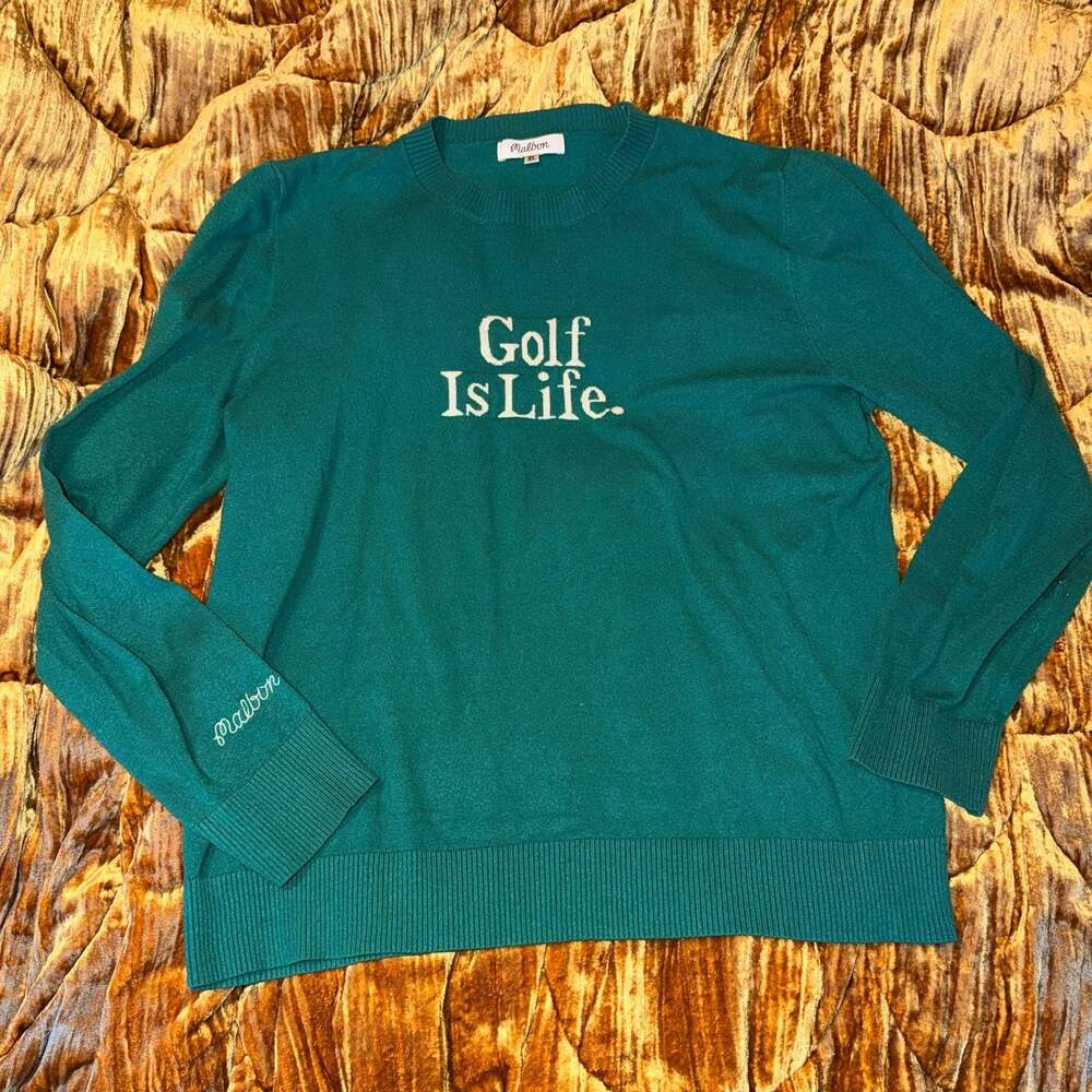 Golf is Life Malbon Golf sweater in pine green size XL